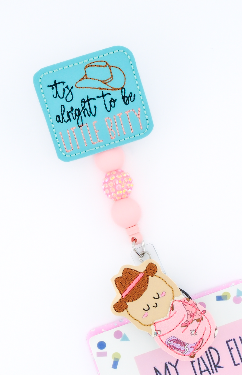 Little Bitty Swaddle Baby Badge Reel Set // As Seen on Social Media