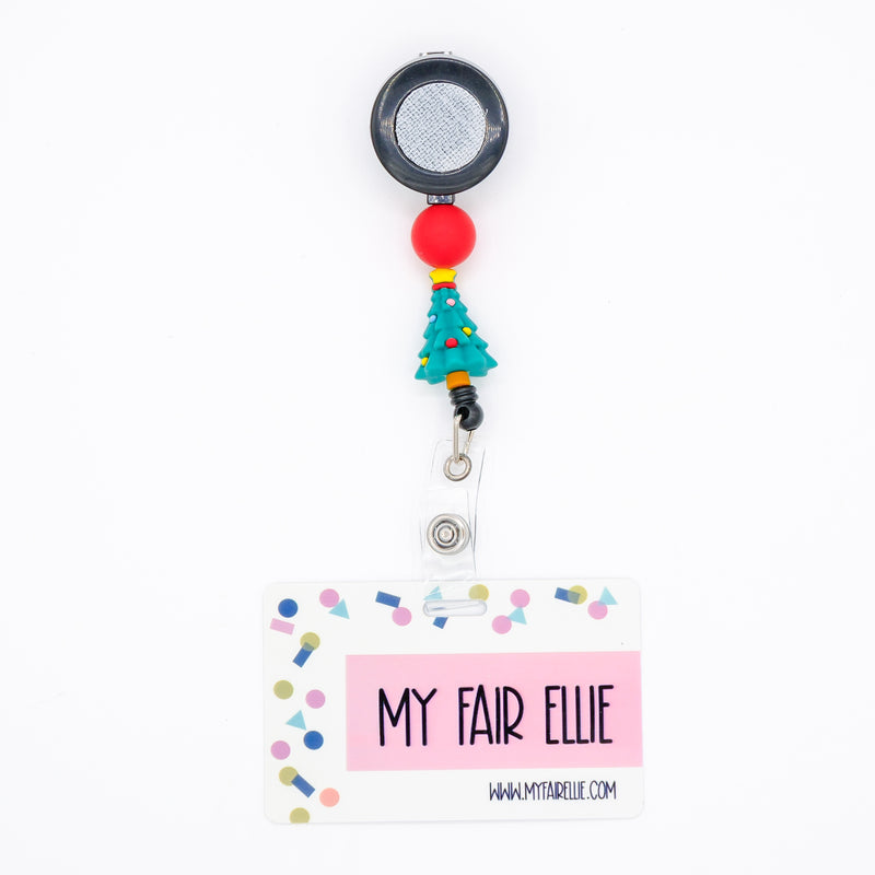 Round Red/Christmas Tree // Black Badge Reel Base // Christmas