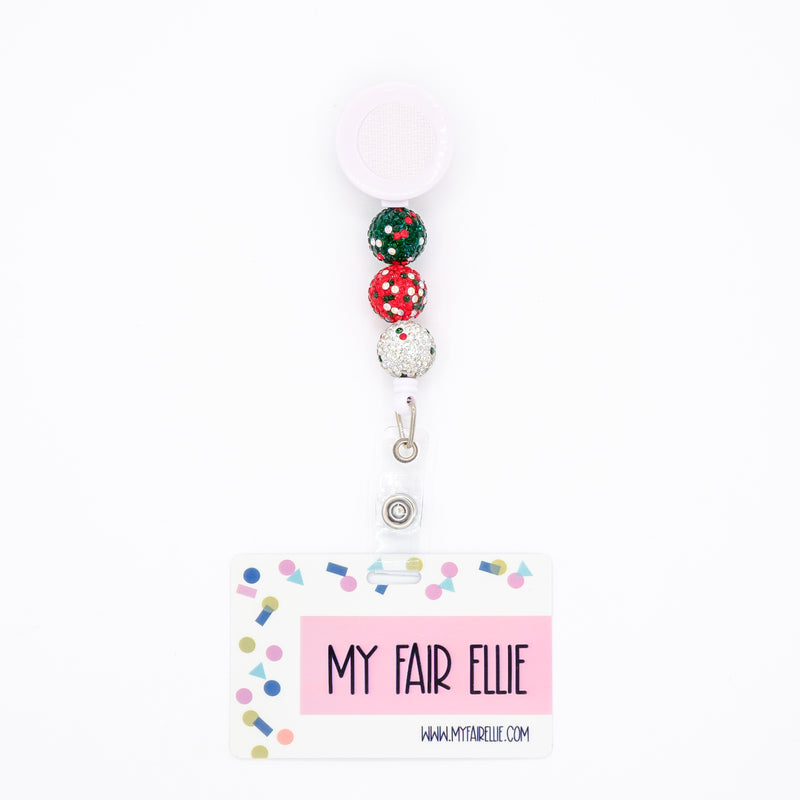 Glitz Green/Glitz Red/Glitz White Badge Reel ONLY! // White Badge Reel Base