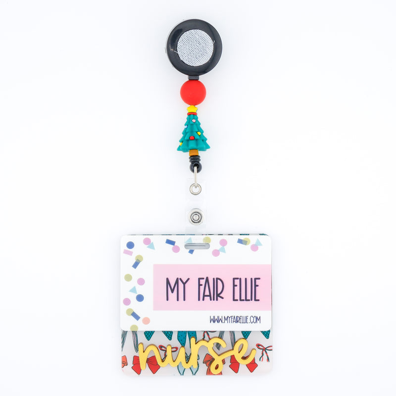 Multicolor Christmas Bows Backer with Gold Metallic Cake Pop Font  // 2-4 Week Turnaround Time
