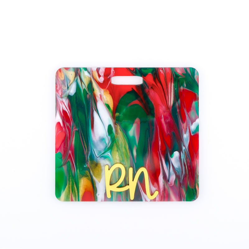 Christmas Swirl Backer with Gold Metallic Cake Pop Font  // 2-4 Week Turnaround Time