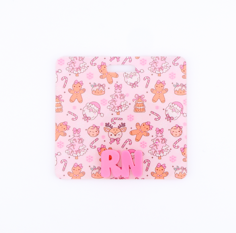 Coquette Pink Christmas Backer with Bubblegum Cool Vibes Font  // 2-4 Week Turnaround Time