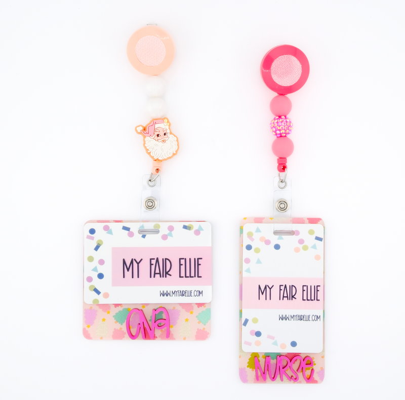 Pink Trees Backer with Magenta Metallic Karoline Font  // 2-4 Week Turnaround Time