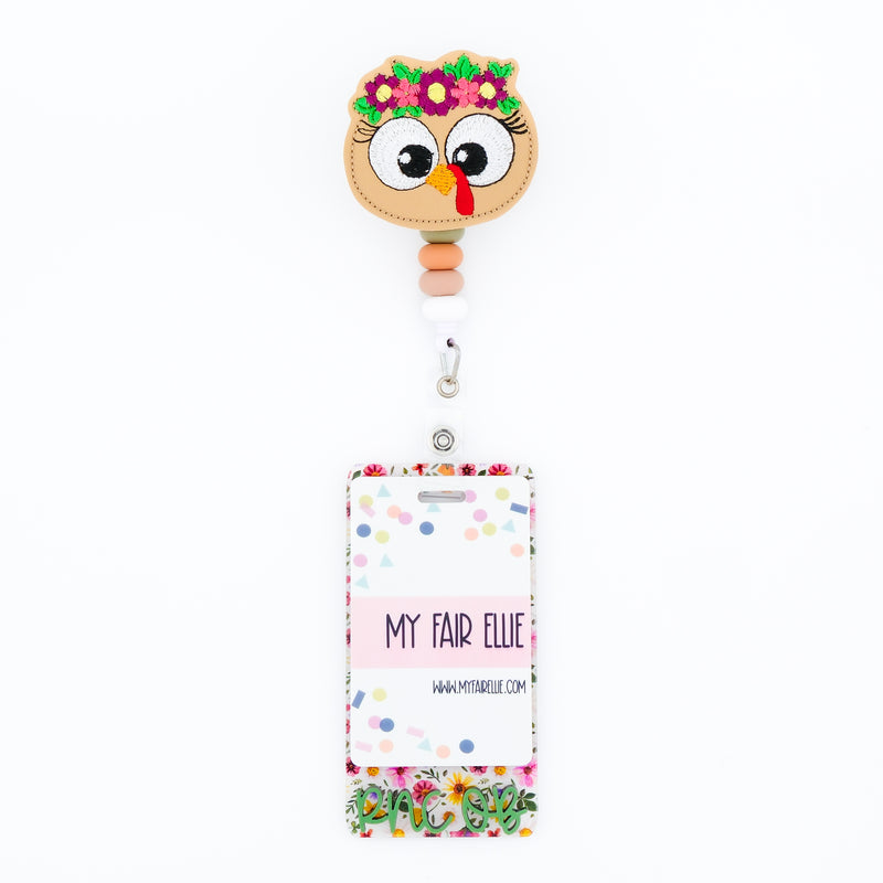 Floral Crown Turkey with Lashes // Fall