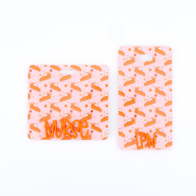 Pumpkin Pie Backer w/ Orange Metallic Karoline Text // 2-4 Week Turnaround Time