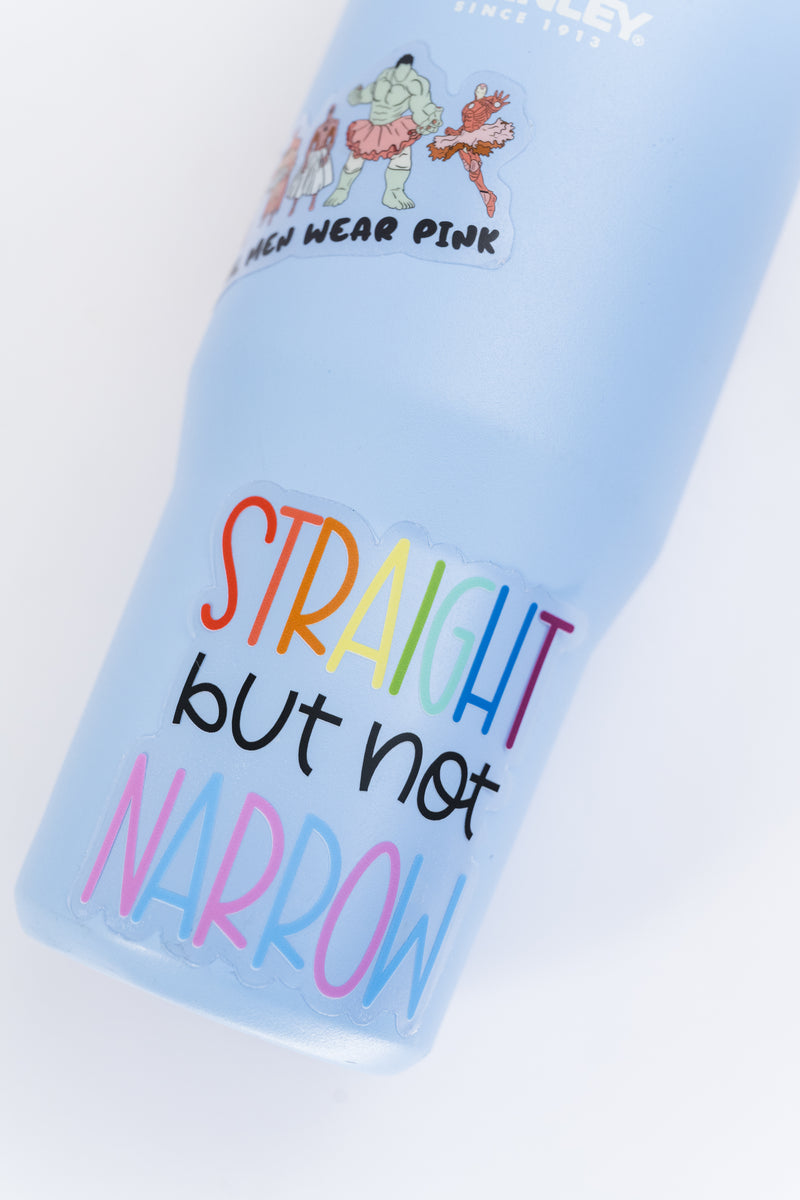 Straight but not Narrow // LGBTQ // My Fair Ellie Ink Sticker
