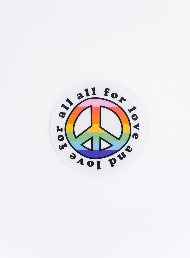 All for Love, Love for All // LGBTQ // My Fair Ellie Ink Sticker