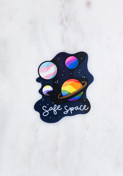 CLEAR Safe Space // Adrienne Luther // My Fair Ellie Ink Sticker