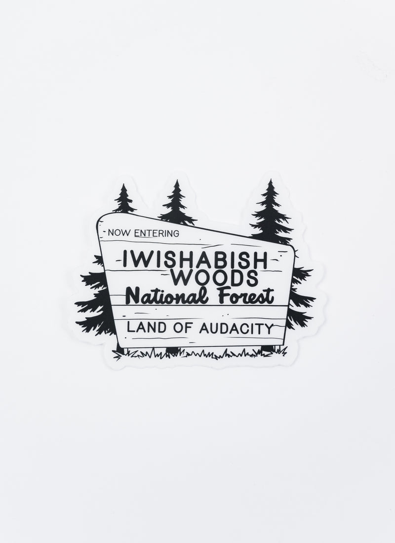 CLEAR Iwishabish Woods // My Fair Ellie Ink Sticker