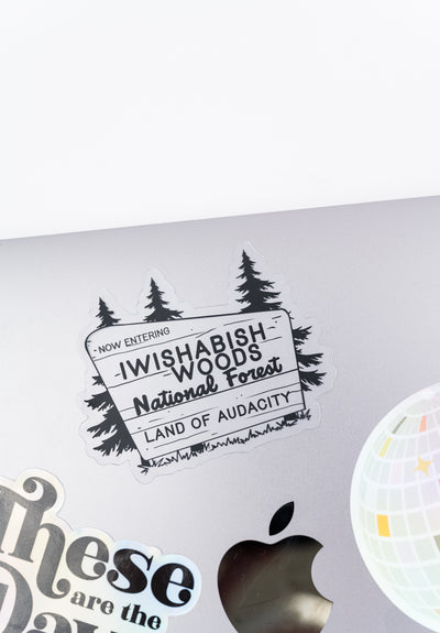 CLEAR Iwishabish Woods // My Fair Ellie Ink Sticker