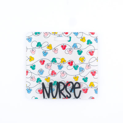 Mouse Ear Lights Backer with Black Karoline Font  // 2-4 Week Turnaround Time
