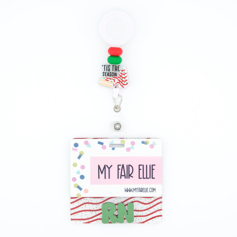 Christmas Tree Cake Backer with Olive Metallic Cool Vibes Font  // 2-4 Week Turnaround Time