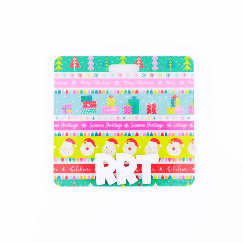 Christmas Stripes Backer with White Joyful Font  // 2-4 Week Turnaround Time
