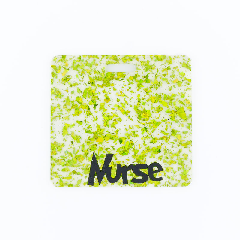 Green Flake Backer with Black Mean One Font  // 2-4 Week Turnaround Time