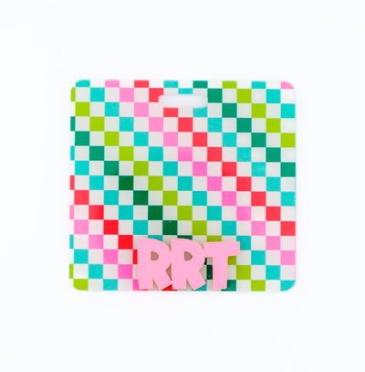 Colorful Christmas Checkered Backer with Bubblegum Joyful Font  // 2-4 Week Turnaround Time