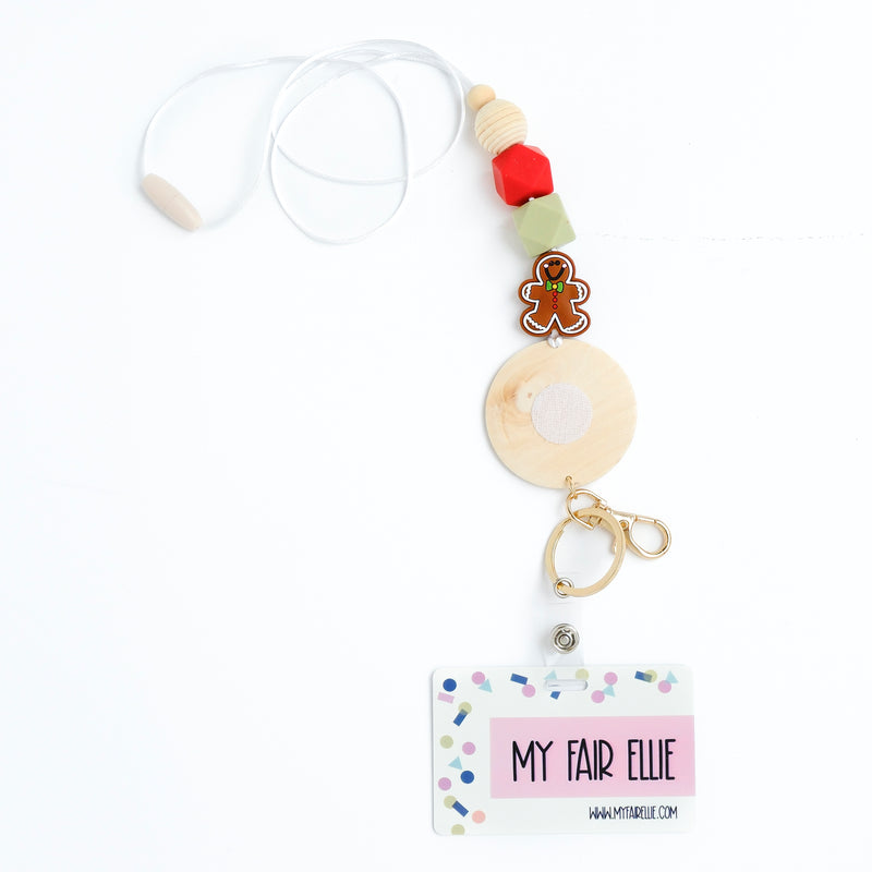 Gingerbread Bead Lanyard // Badge Buddy Base // Christmas