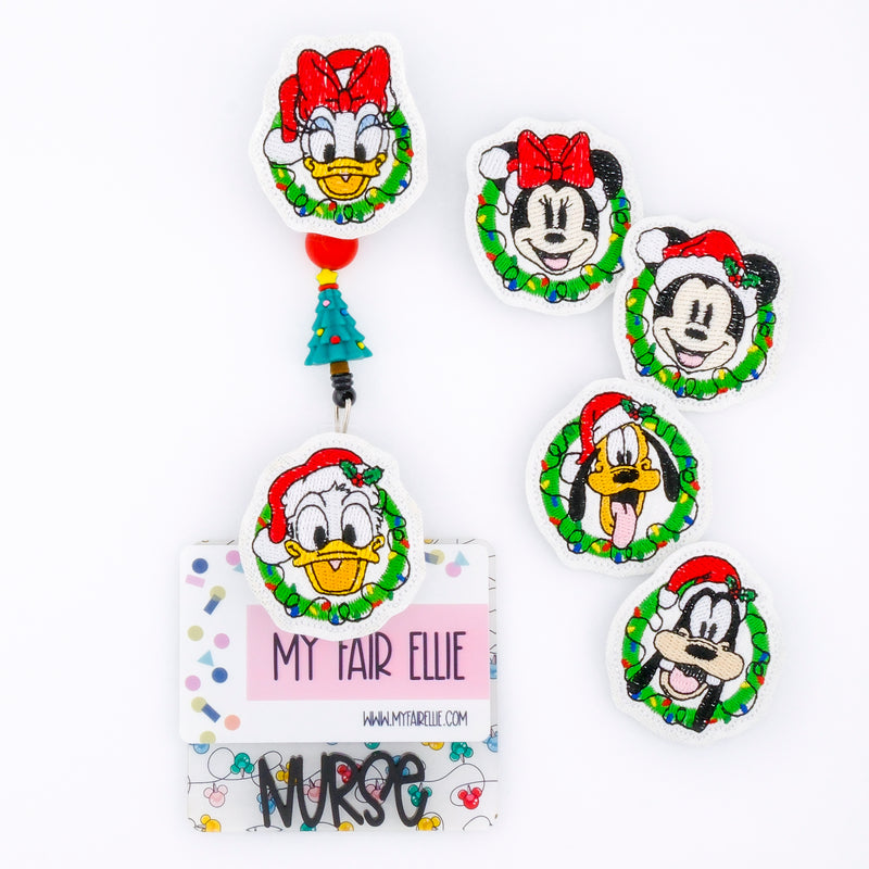 Magical Boy Mouse & Friends in Wreath // Christmas