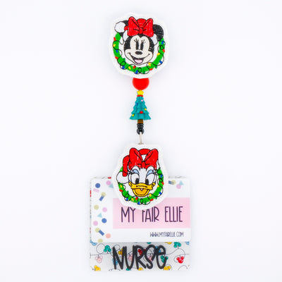 Magical Boy Mouse & Friends in Wreath // Christmas