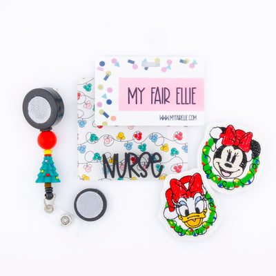 Magical Boy Mouse & Friends in Wreath // Christmas