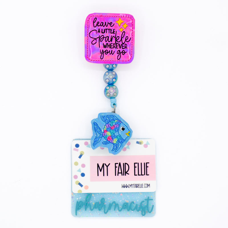 Leave a Little Sparkle // Rainbow Fish // Badge Buddy