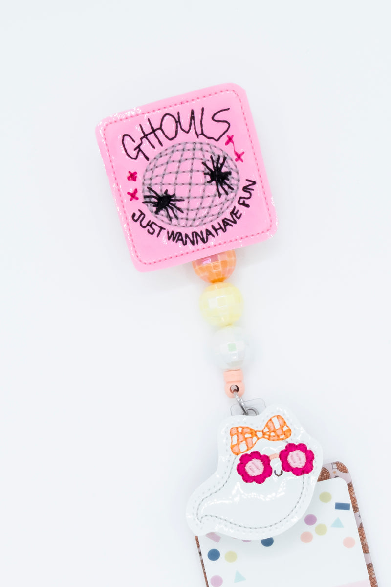 Ghouls Just Wanna Have Fun + Disco Ghost Badge Reel Set // As Seen on Social Media