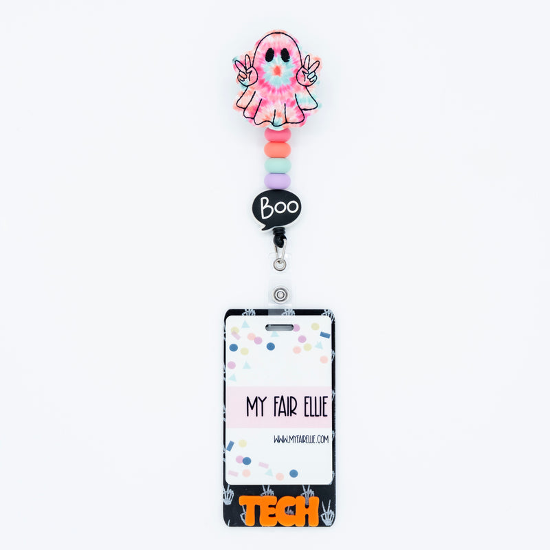 Tie Dye Ghost Badge Reel Set // As Seen on Social Media
