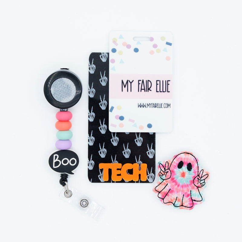 Tie Dye Ghost Badge Reel Set // As Seen on Social Media