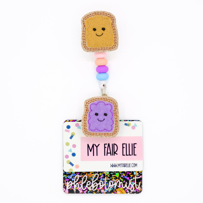 Peanut Butter & Jelly PAIR // Badge Buddy