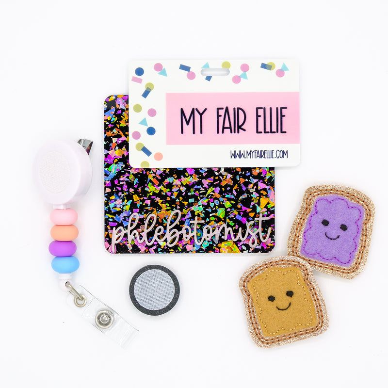 Peanut Butter & Jelly PAIR // Badge Buddy