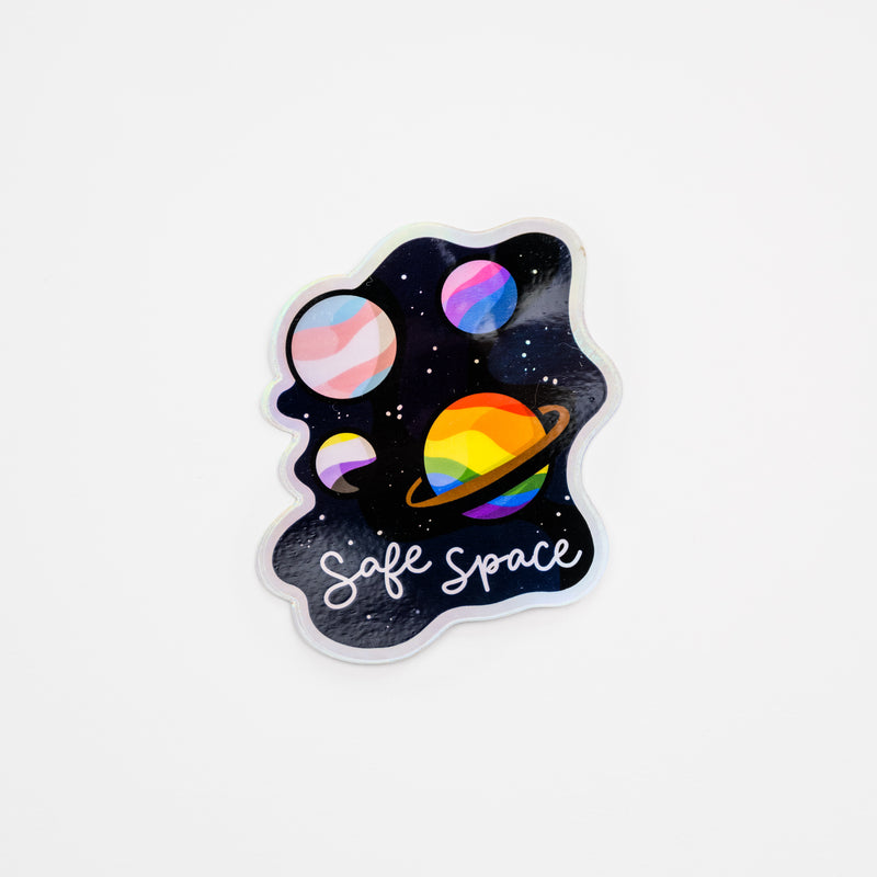 HOLOGRAPHIC Safe Space // Adrienne Luther // My Fair Ellie Ink Sticker