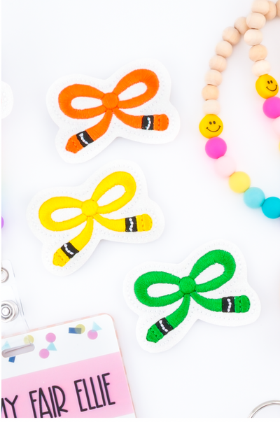 Crayon Bow // Badge Buddy