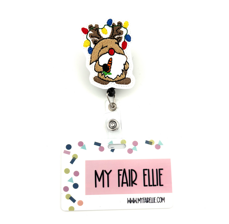 Gnome with Antlers and Lights // Christmas