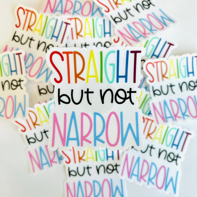 Straight but not Narrow // LGBTQ // My Fair Ellie Ink Sticker