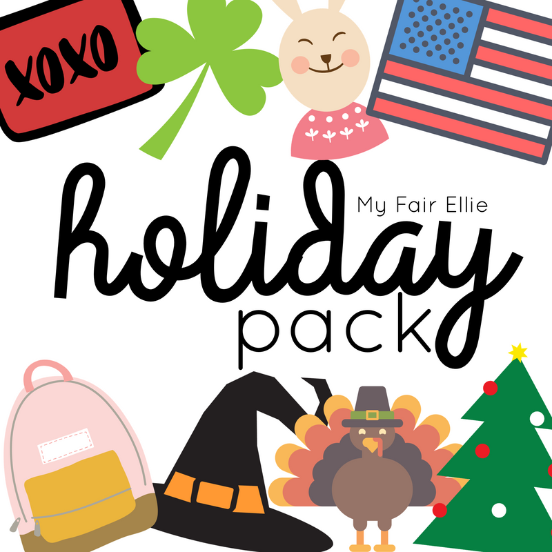 The Holiday Pack - My Fair Ellie // Christmas // Halloween // Thanksgiving // Holiday
