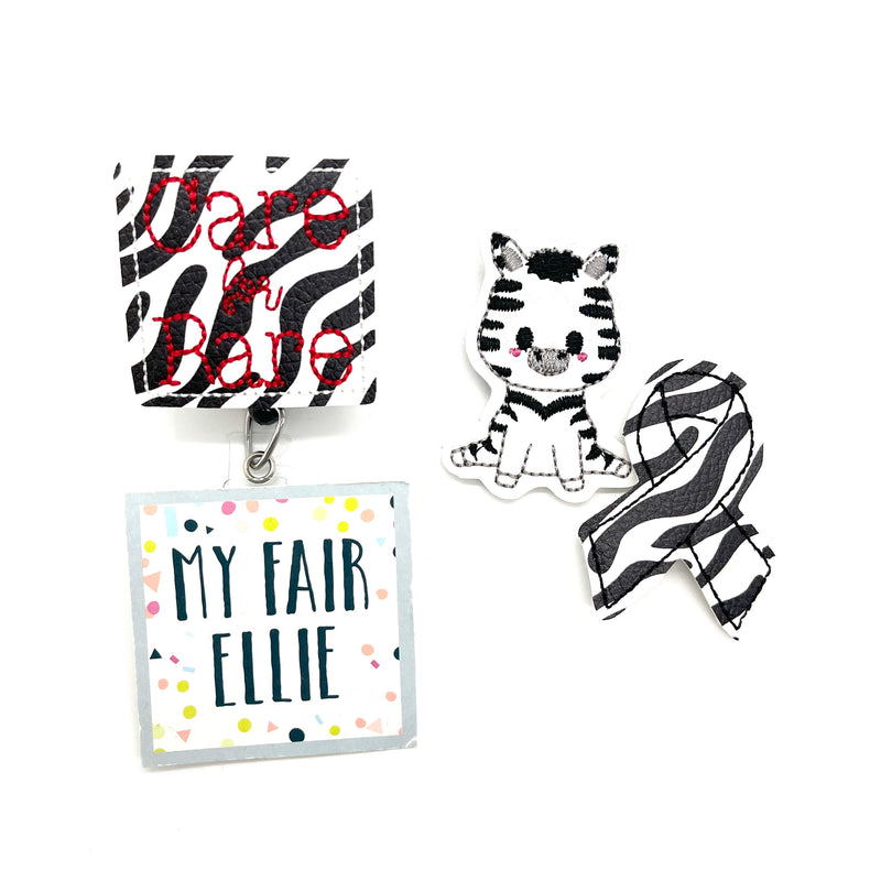 Care for Rare // Zebra // Badge Buddy