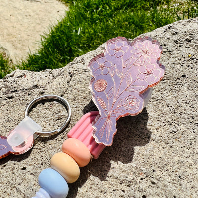 Mother's Day Birth Flower Bouquets // Badge Buddy & Keychain