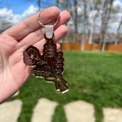 Mother's Day Birth Flower Bouquets // Badge Buddy & Keychain