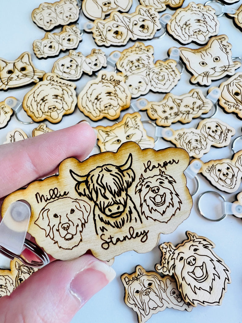 Custom Pet Keychains with Names // Keychain