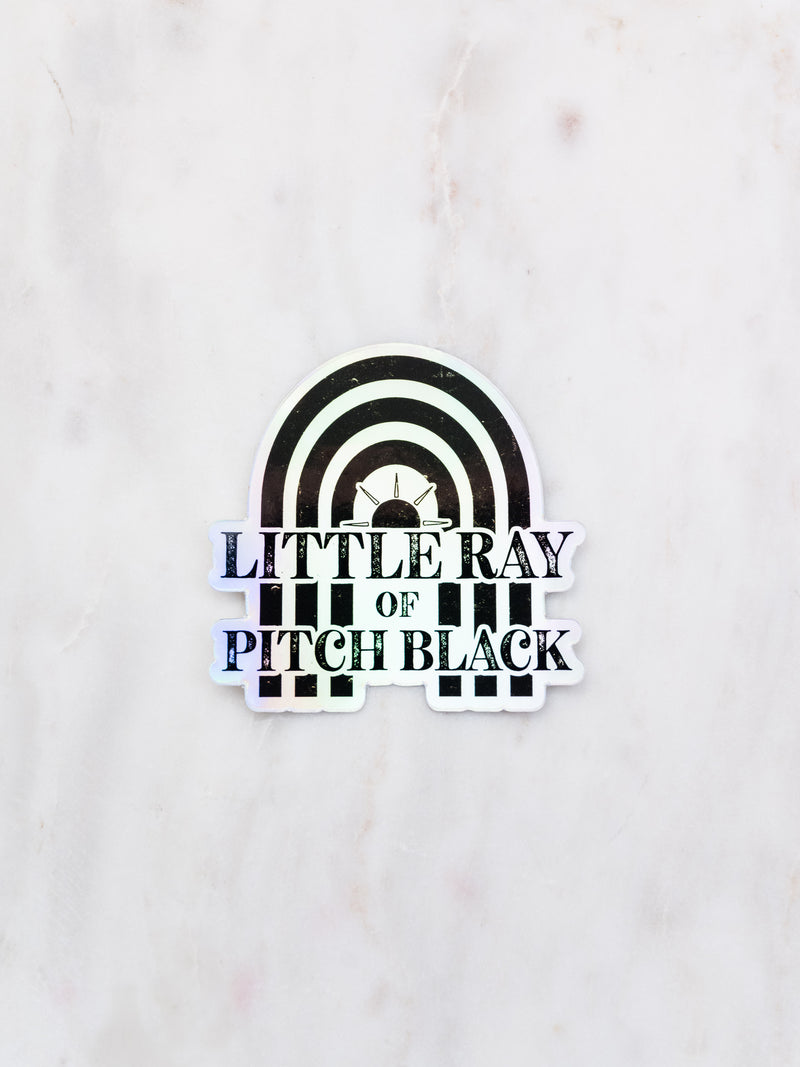HOLOGRAPHIC Little Ray of Pitch Black // My Fair Ellie Ink Sticker