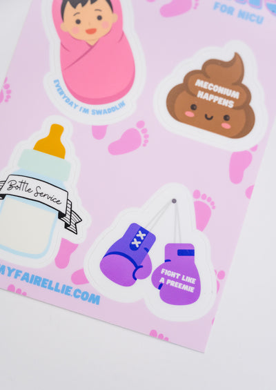 NICU Sticker Sheet