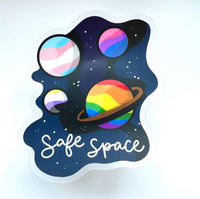 CLEAR Safe Space // Adrienne Luther // My Fair Ellie Ink Sticker