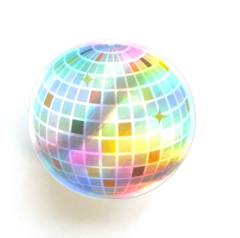Holographic Disco Ball Sticker
