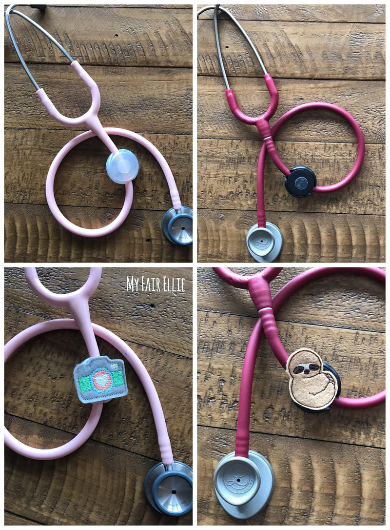 Stethoscope Base for Toppers - Badge Reel - Stethoscope ID - Fun Stethoscope Clip - Stethoscope Charm